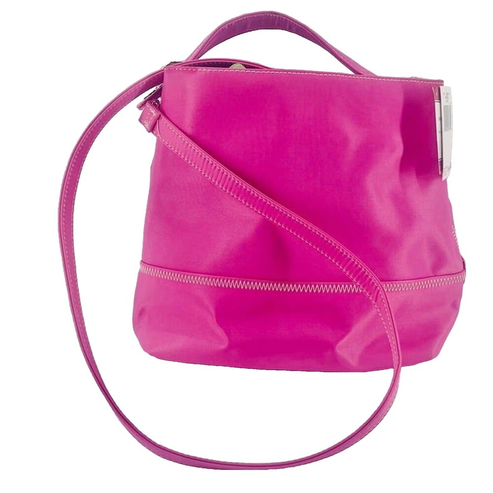 Tommy Hilfiger Purse Hot Pink & Green sz Medium Summer Easy Clean & Coin Bag NWT